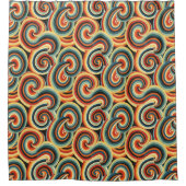 Grappige kleurliefhebbers patroon betegeld douchegordijn (Voorkant)