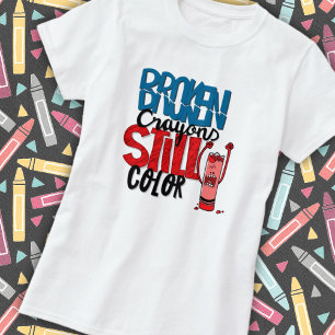 Grappige kleurpotlood onbreekbare geest: nog steed t-shirt