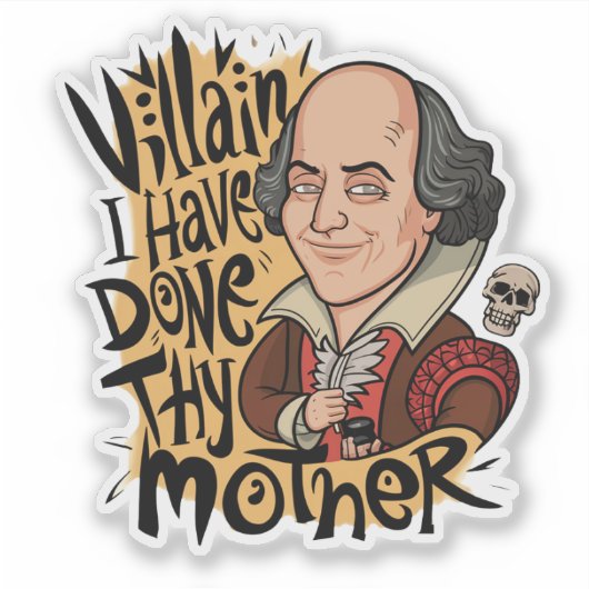 Grappige kleurrijke belediging Humor Quote Sticker (Voorkant)