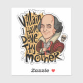 Grappige kleurrijke belediging Humor Quote Sticker (Vel)