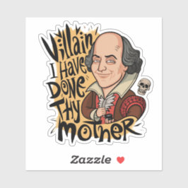 Grappige kleurrijke belediging Humor Quote Sticker