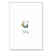 Grappige kleurrijke bloemen bruiloft kaart (Achterkant)