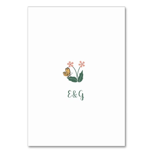 Grappige kleurrijke bloemen bruiloft kaart (Achterkant)