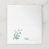 Grappige kleurrijke bloemen bruiloft plaatskaartje (Buitenkant ongevouwen)