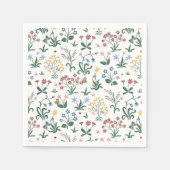 Grappige kleurrijke bloemen bruiloft servet (Voorkant)