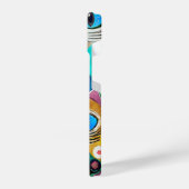 Grappige Kleurrijke Cartoon Abstracte Katten iPhone Hoesje (Linkerkant)