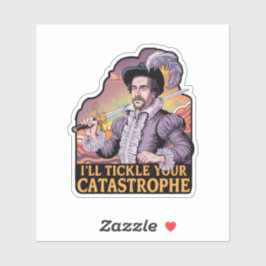 Grappige kleurrijke citaat Humor illustratie Sticker