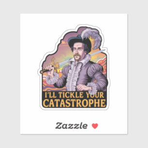 Grappige kleurrijke citaat Humor illustratie Sticker