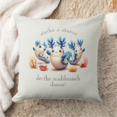 Grappige kleurrijke dansende naaktslakken en koral kussen (Deken)