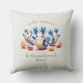 Grappige kleurrijke dansende naaktslakken en koral kussen (Achterkant)