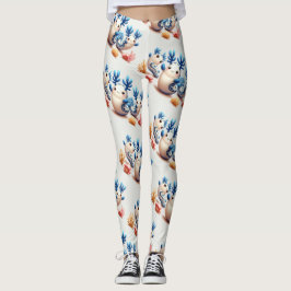 Grappige kleurrijke dansende naaktslakken en koral leggings