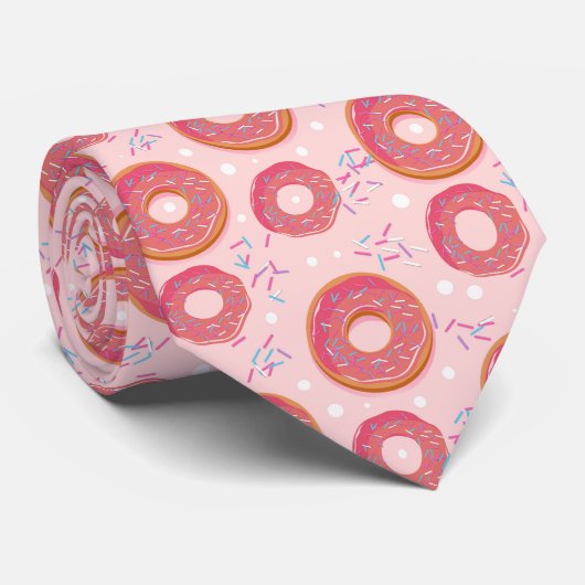 Grappige kleurrijke donut Stropdas (Opgerold)