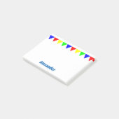 Grappige Kleurrijke Driehoeken Gepersonaliseerde K Post-it® Notes (Schuin)