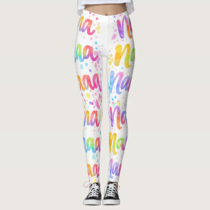 Grappige Kleurrijke Dromerige Quote Verfspatten Re Leggings