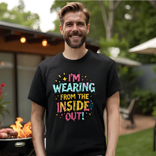 Grappige kleurrijke emotionele uitputting slijt t-shirt