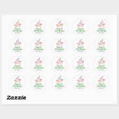 Grappige kleurrijke flamingo Kerst stickers (Vel)