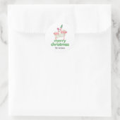 Grappige kleurrijke flamingo Kerst stickers (Tas)