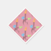 Grappige kleurrijke geesten in roze, Halloween fee Servet (Hoek)