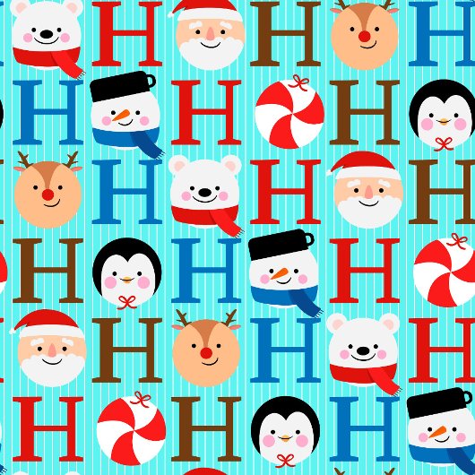 Grappige kleurrijke ho ho ho ho kerstbelettering fleece deken