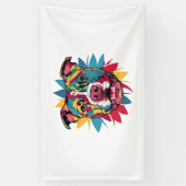 Grappige kleurrijke hond pitbull spandoek (Verticaal)