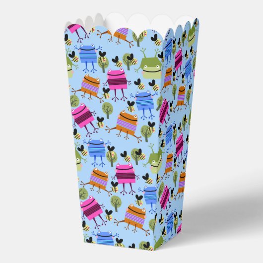 Grappige Kleurrijke Kikkers en Hommels Bedankdoosjes (Voorkant)