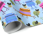 Grappige Kleurrijke Kikkers en Hommels Cadeaupapier (Rol Hoek)