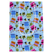 Grappige Kleurrijke Kikkers en Hommels Medium Cadeauzakje (Achterkant)