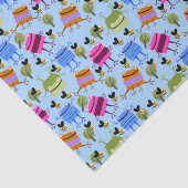 Grappige Kleurrijke Kikkers en Hommels Tissuepapier (Detail)