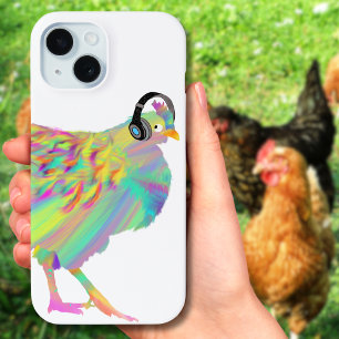 Grappige Kleurrijke Kip illustratie iPhone 15 Case