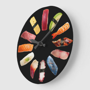 Grappige Kleurrijke Lekkere Nigiri Sushi Grote Klok