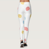 Grappige Kleurrijke Macarons Franse Gebak Leggings (Achterkant)