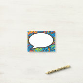 Grappige Kleurrijke Moderne Comic Book Speech Bubb Post-it® Notes (Op bureau)