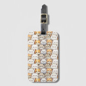 Grappige Kleurrijke Moody Cats Kitten huisdier Pat Bagagelabel (Voorkant (verticaal))