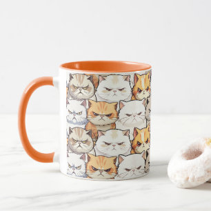 Grappige Kleurrijke Moody Cats Kitten huisdier Pat Mok