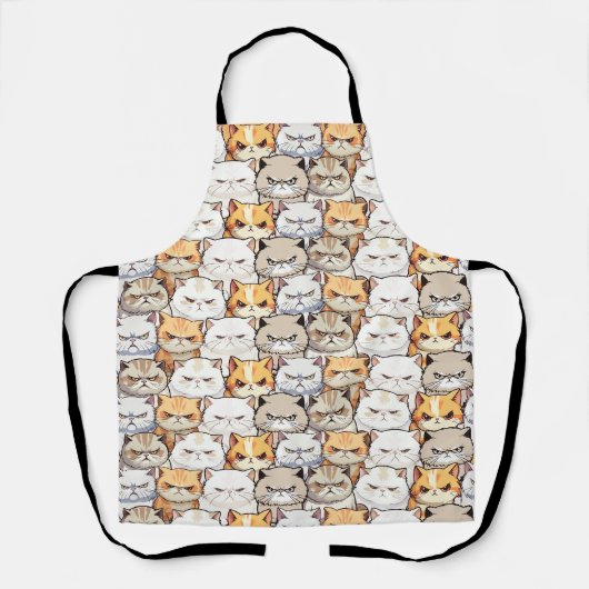 Grappige Kleurrijke Moody Cats Kitten huisdier Pat Schort (Voorkant)