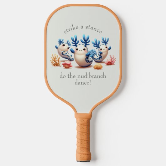 Grappige kleurrijke naaktslakken en koralen pickleball paddle (Voorkant)