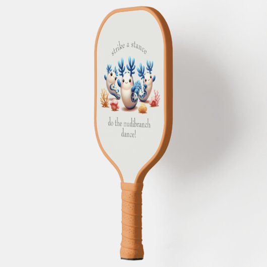 Grappige kleurrijke naaktslakken en koralen pickleball paddle (Links)