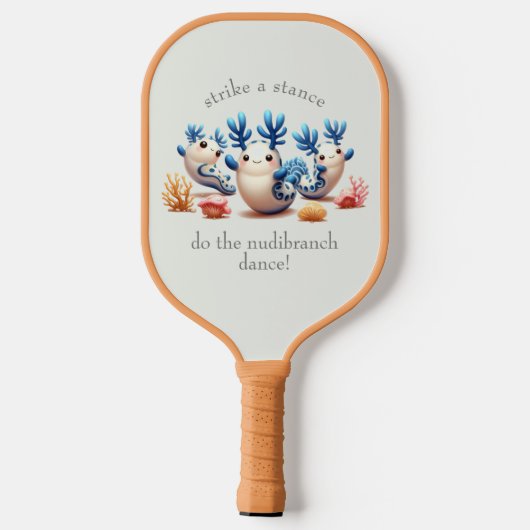 Grappige kleurrijke naaktslakken en koralen pickleball paddle (Achterkant)