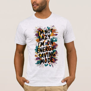 Grappige kleurrijke procrastinatie quote t-shirt