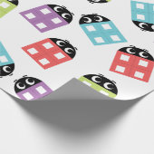 Grappige kleurrijke schattige bakstenen cadeaupapier (Hoek)