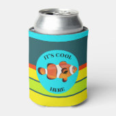 Grappige kleurrijke Schattigee vis Koelbox Blikjeskoeler (Blikje Voorkant)