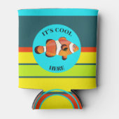 Grappige kleurrijke Schattigee vis Koelbox Blikjeskoeler (Voorkant)