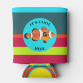 Grappige kleurrijke Schattigee vis Koelbox Blikjeskoeler (Achterkant)