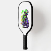 Grappige kleurrijke schildpad op een scooter pickleball paddle (Links)