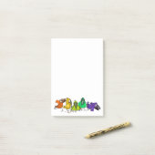 Grappige kleurrijke vogels post-it® notes (Op bureau)