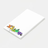 Grappige kleurrijke vogels post-it® notes (Schuin)