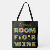 Grappige Kleurrijke Wijnliefhebbers Tote Bag (Voorkant)