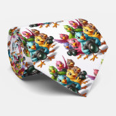 Grappige kleurrijke zangvogels met camera's stropdas (Opgerold)