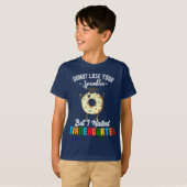 Grappige kleuterdiploma kinderen donut afstuderen t-shirt (Voorkant volledig)