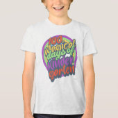 Grappige kleuterschool 100e dag glans leraar klas Tri-Blend shirt (Voorkant)